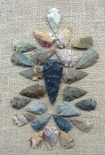  24 stone arrowheads 1 spearhead bulk arrowheads earthy ms24 