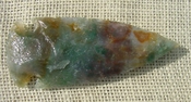  4 1/4" inch arrowhead replica green stone spear head point sa386 