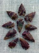 10 reddish & multi colored arrowheads reproduction ks412 