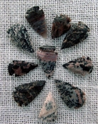  10 arrowheads reproduction specialty splotched arrowheads ks482 