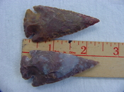  2 reproduction arrow heads 2 1/4 inch jasper arrowheads z113 