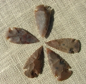  2" inch arrowheads 5 pack light tan replica bird points sa755 