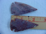  2 reproduction arrowheads 2 1/4 inch jasper arrow heads z169 