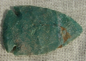  4.25" spear broad head green replica arrow point stone ft179 