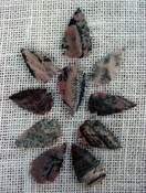  10 arrowheads with spots spotted reproduction bird points ks504 