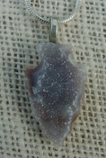  1.37" drussy arrowhead necklace replica beautiful crystal na190 