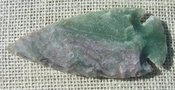  3.75" stone spearhead green purple reproduction wide point jw83 