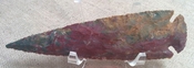  5" inch color spearhead replica stone point agate/ jasper ya354 