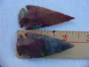  2 reproduction arrow heads 2 1/4 inch jasperarrowheads z108 