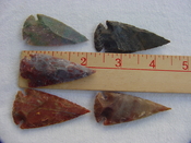  5 reproduction arrowheads 2 1/4 inch jasper arrow heads adc40wb 