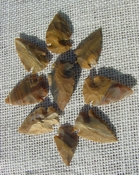  9 browns & tan arrowheads reproduction arrow bird points ks351 
