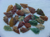  25 stone jasper arrowheads points 1 to1 1/2 inch adc109wb 