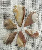  6 striped & spotted multi colors reproduction arrowheads ks606 