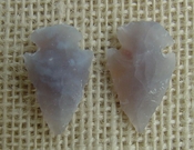  1 pair arrowheads for earrings light stone replica points ae47 