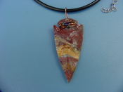  2" arrowhead necklace wire wrapped beautiful replica wrn45 