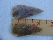  2 reproduction arrowheads 2 1/4 inch jasper arrow heads z175 