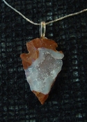  1.29" druzy arrowhead necklace reproduction drusy crystal na32 