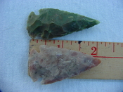  2 reproduction arrowheads 2 inch jasper arrow heads z181 