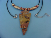 2 1/2" arrowhead custom reproduction arrowhead necklace wrn30 