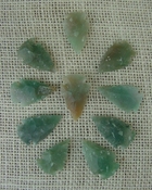  10 green arrowheads transparent stone replica arrow heads sp3 