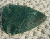  4.00" spear broad head green replica arrow point stone ft169 