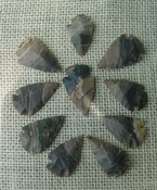  10 stone arrowheads all natural stone replica arrow heads sa486 