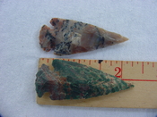  2 reproduction arrowheads 2 1/4 inch jasper arrow heads xcy119 