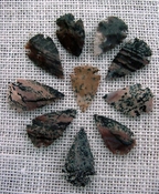  10 arrowheads reproduction specialty splotched arrowheads ks473 