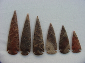  Reproduction spearheads collection 6 piece stone arrowheads x344 