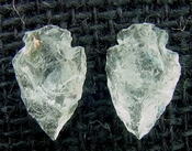  1 pair arrowheads for earrings clear crystal quartz replica cq20 
