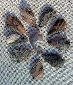  10 speckled arrowheads spotted reproduction arrowheads ks527 