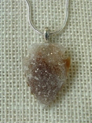  1.39" druzy arrowhead necklace reproduction drusy crystal na42 