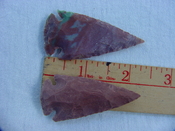  2 reproduction arrowheads 2 1/4 inch jasper arrow heads z167 