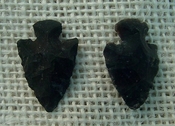  1 pair arrowheads for earrings black stone replica points sa422 