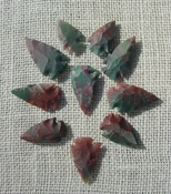  10 Red & Green & multi color reproduction arrowheads ks560 