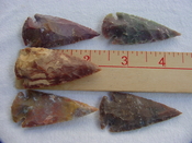  5 reproduction arrowheads 2 1/4 inch jasper arrow heads adc89wb 