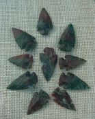  10 stone arrowheads replica colors arrow heads bird points sa373 
