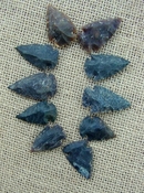  10 bulk arrowheads black & dark reproduction bird points sw20 