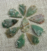  10 green with red multi colors reproduction arrowheads ks531 