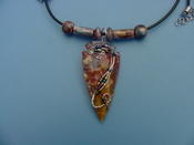  2 1/4" arrowhead custom reproduction arrowhead necklace wrn61 