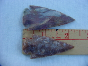  2 reproduction arrowheads 2 1/4 inch jasper arrow heads z126 