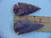  2 reproduction arrowheads 2 inch jasper arrow heads z182 