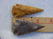  2 reproduction arrow heads 2 1/2 inch jasper arrowheads z95 