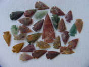  25 stone arrowheads 2 3/4" spearhead reproduction jasper z204 