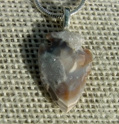  1.17" druzy arrowhead necklace reproduction drusy crystal na189 