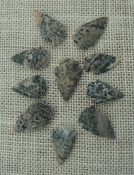  10 replica arrowheads color stone arrow head bird points ks557 