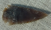  3.00" inch arrowhead replica brown stone spear head point sa391 
