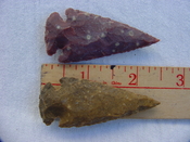  2 reproduction arrowheads 2 1/2 inch jasper arrow heads z100 