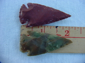  2 reproduction arrowheads 2 inch jasper arrow heads z184 