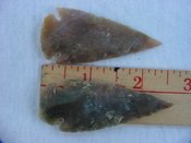  2 reproduction arrow heads 2 1/2 inch jasper arrowheads z99 